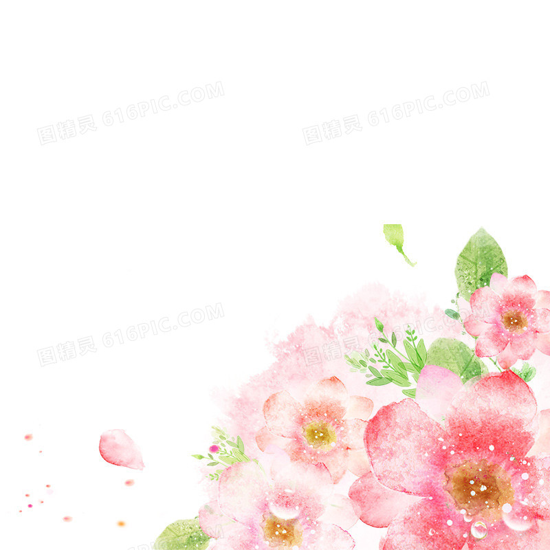 手绘浪漫花朵背景