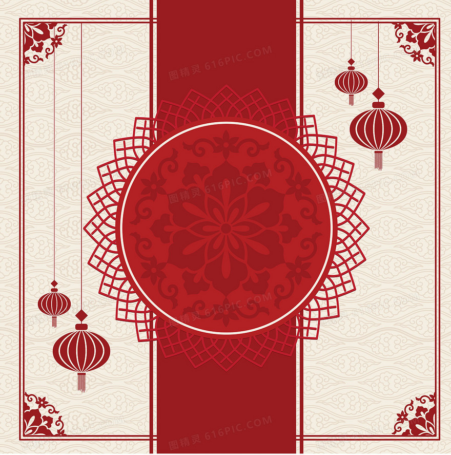 中国风元素底纹背景模板