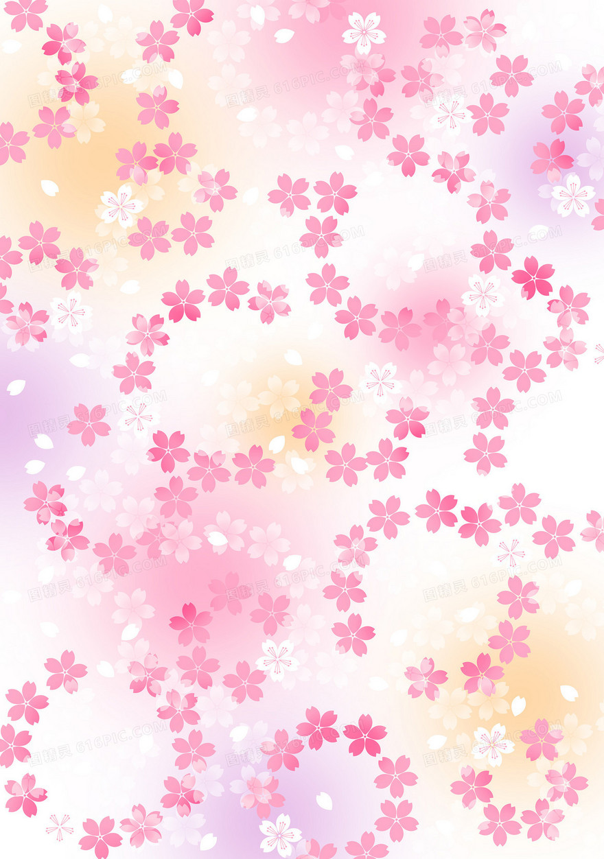 粉色浪漫樱花背景素材