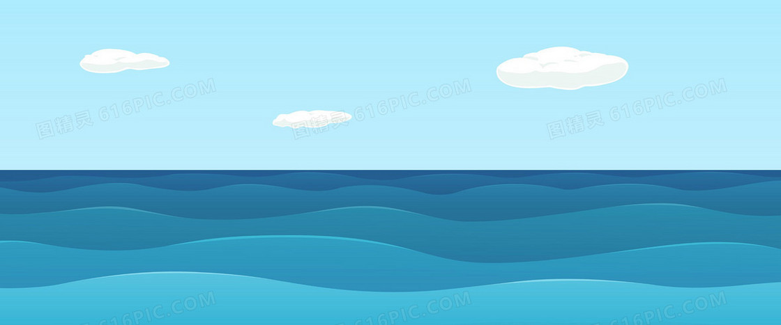蓝色卡通海洋背景