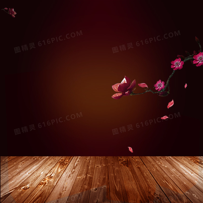古典中国风木板主图背景素材