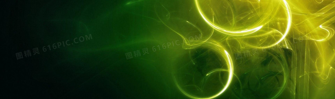 光感绿色流线banner