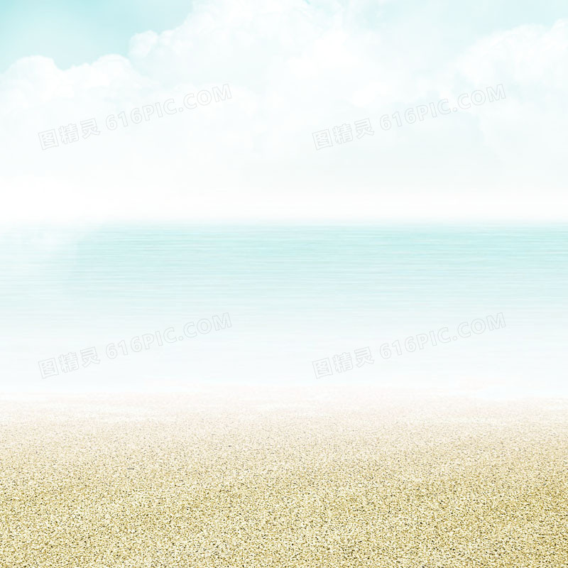 朦胧海边沙滩背景