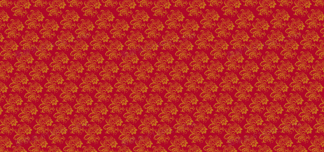 红色欧式花纹背景