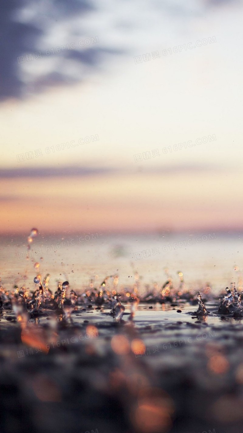 唯美雨滴H5背景