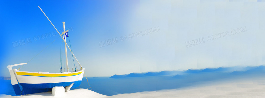 海滩水浪唯美背景banner