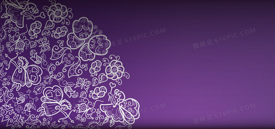 优雅紫色花纹背景