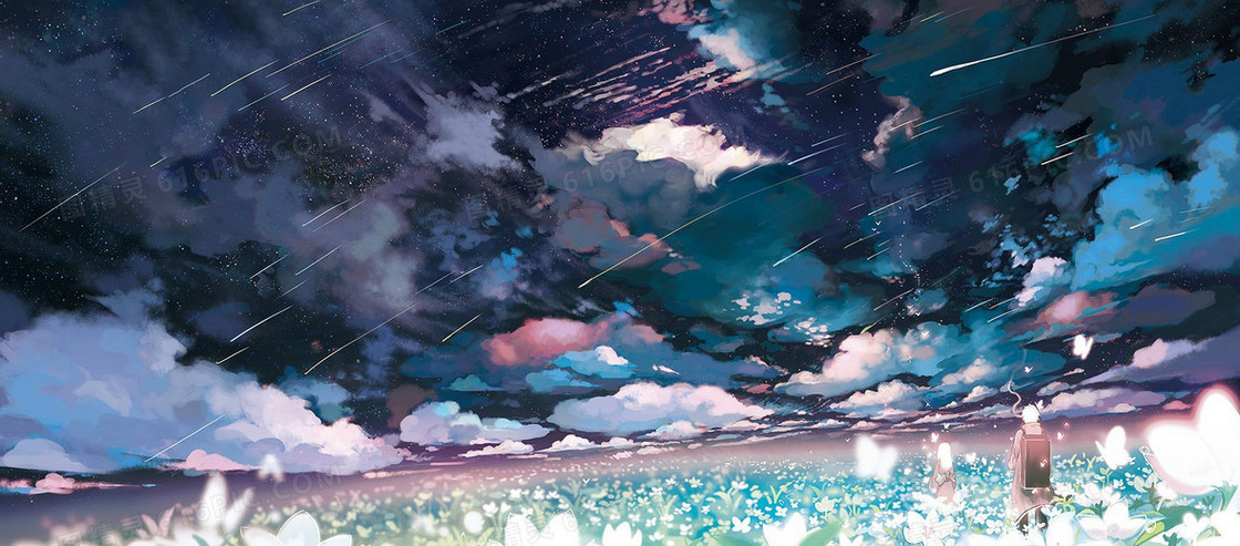 插画星空背景