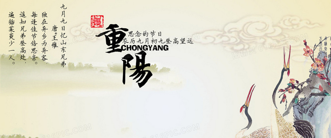 欢度重阳节背景图banner