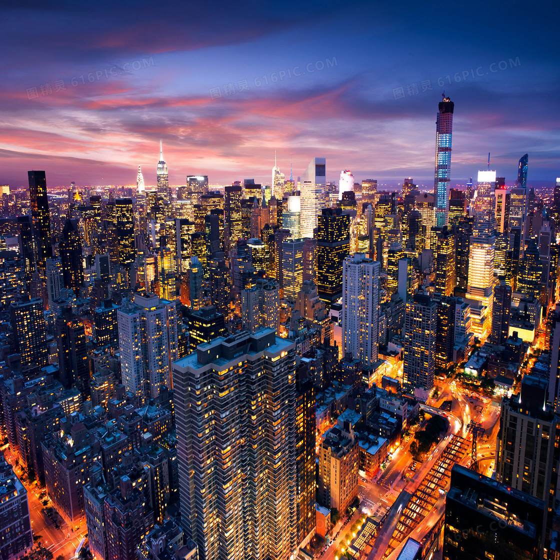 繁华都市夜景高清背景