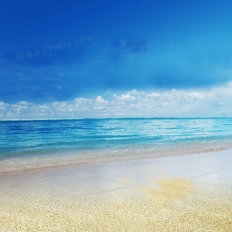 海滩蓝色海水背景