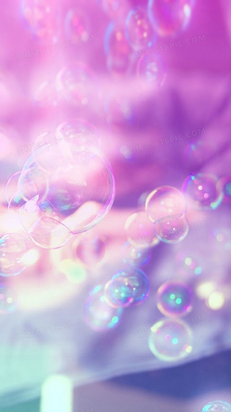 紫色泡泡梦幻背景