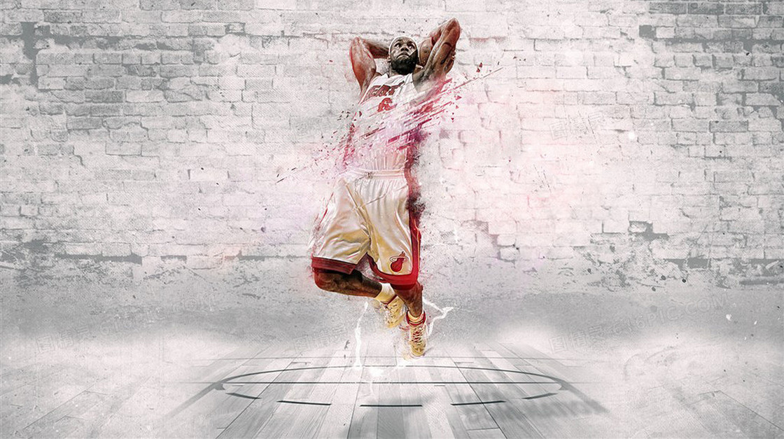 篮球球星勒布朗·詹姆斯海报背景