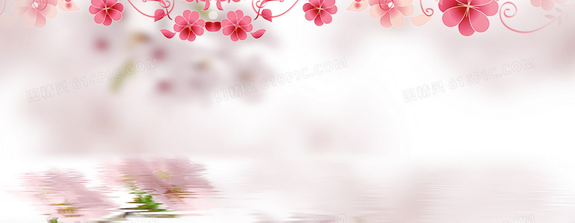 粉嫩桃花背景图