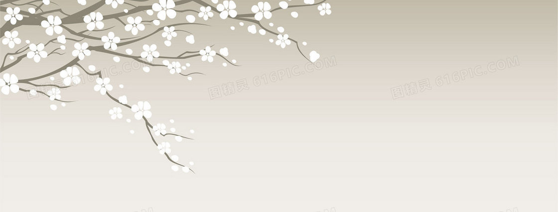 日式手绘小清新樱花背景