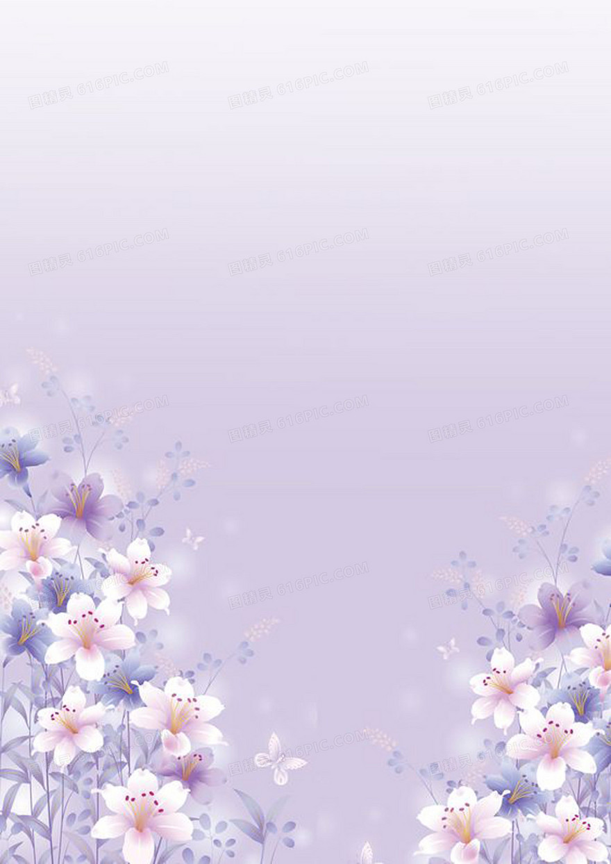 浪漫温馨花朵淘宝海报背景