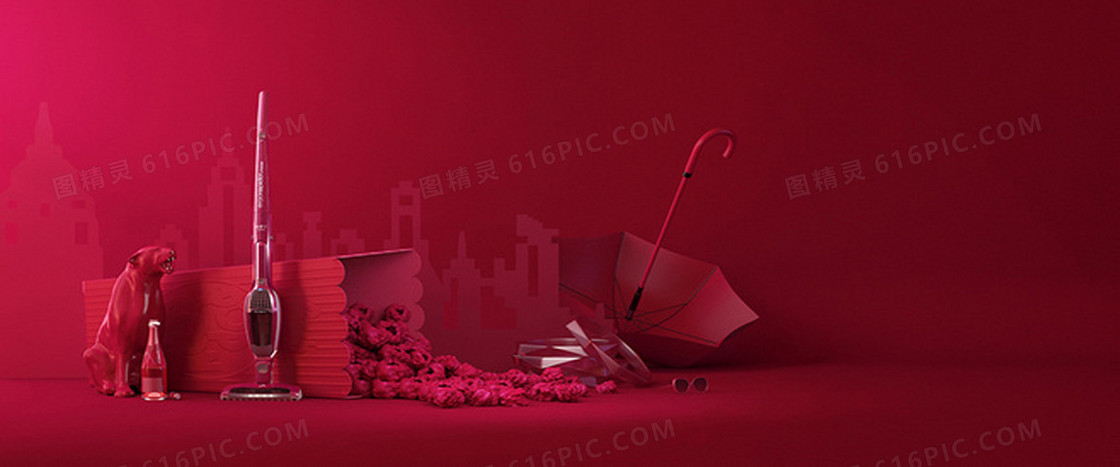 化妆品女装背景banner