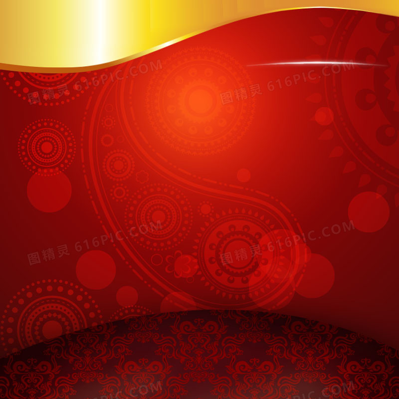 中国风红色淘宝主图背景
