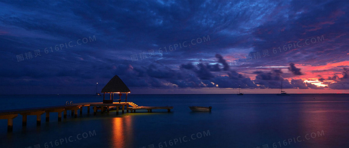 唯美夜色海报背景