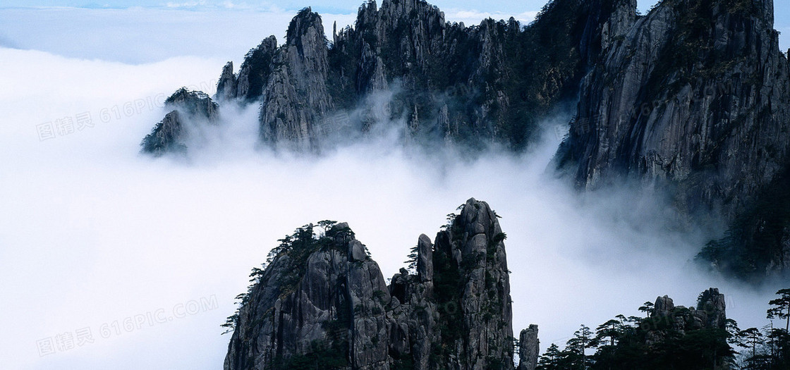 深山迷雾海报背景