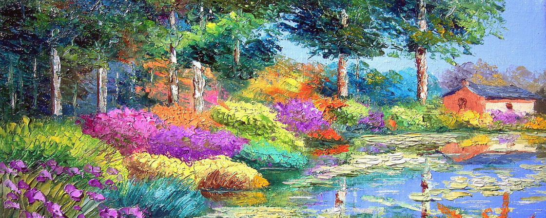 油画插画背景图