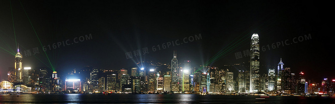 香港璀璨夜景banner背景