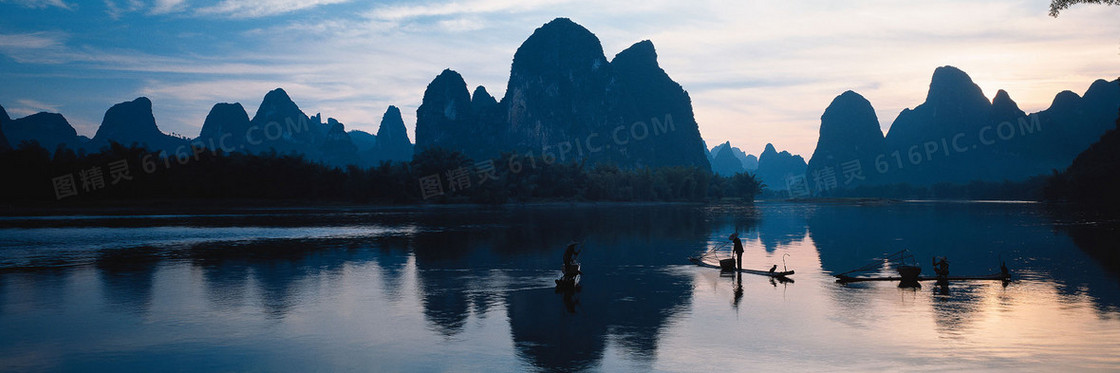 高山大海倒影背景图