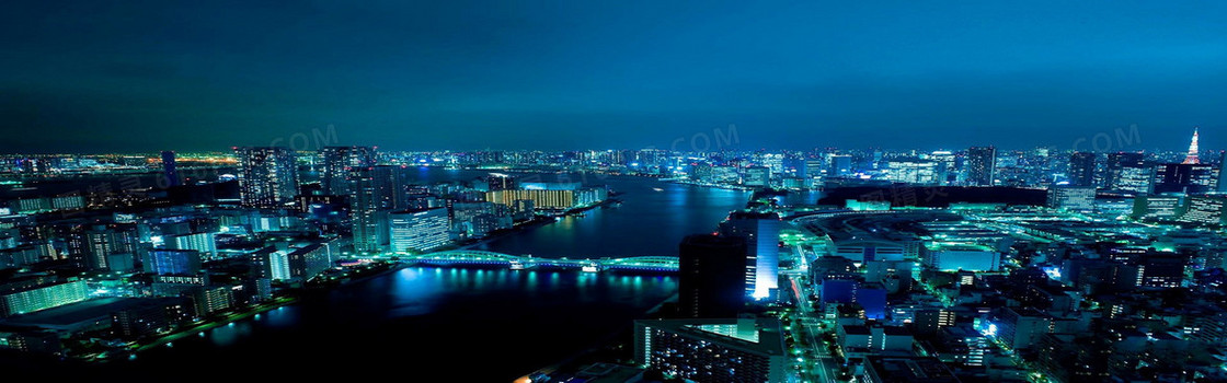 绚丽夜景建筑背景