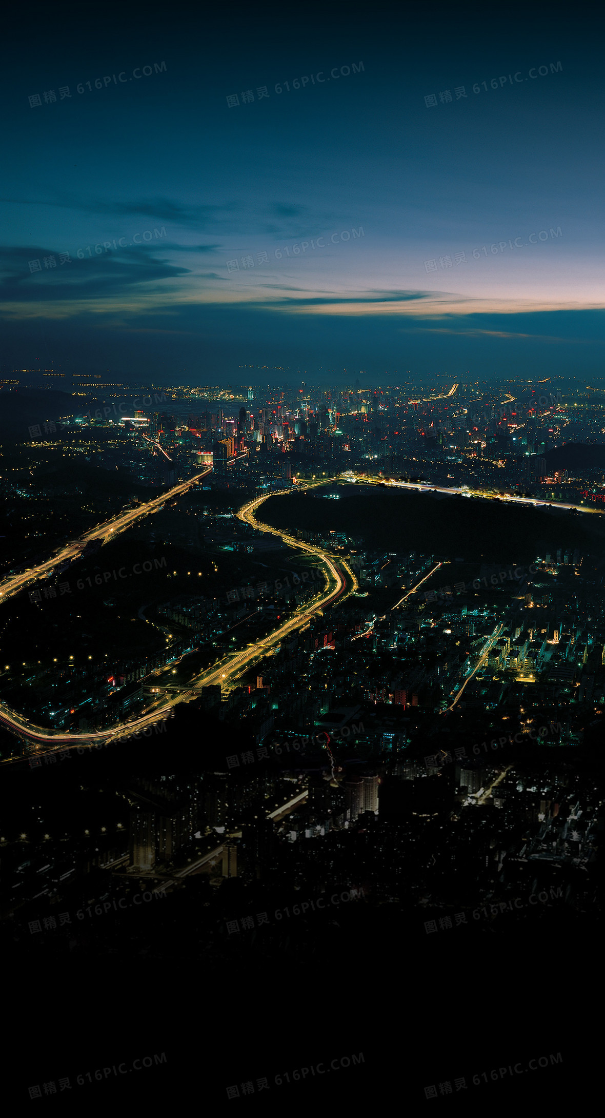 夜色月光圣诞老人素材背景图片下载_1920x716像素jpg