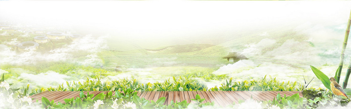 清新梦幻茶道背景