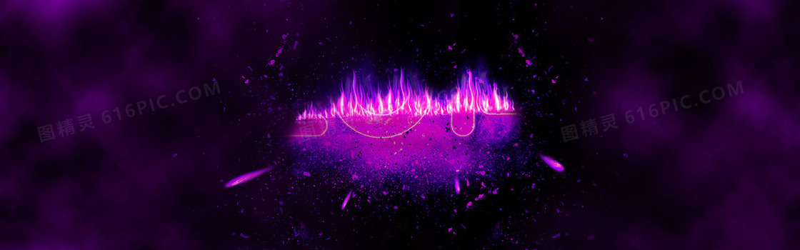暗黑紫色系火花背景