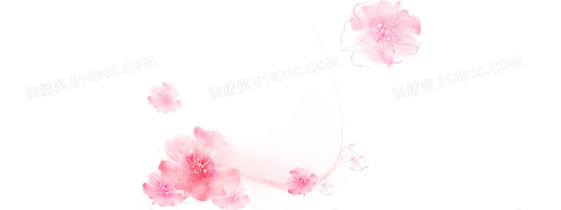 涂污彩绘花朵背景banner