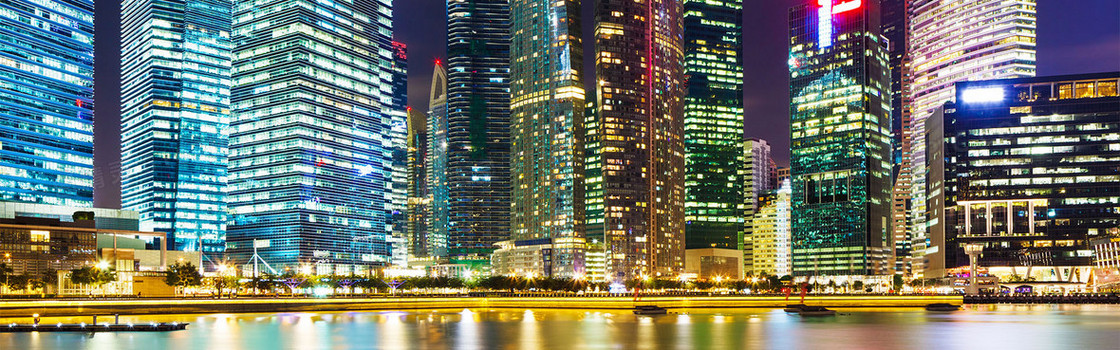 炫酷奢华都市美丽夜景海报背景