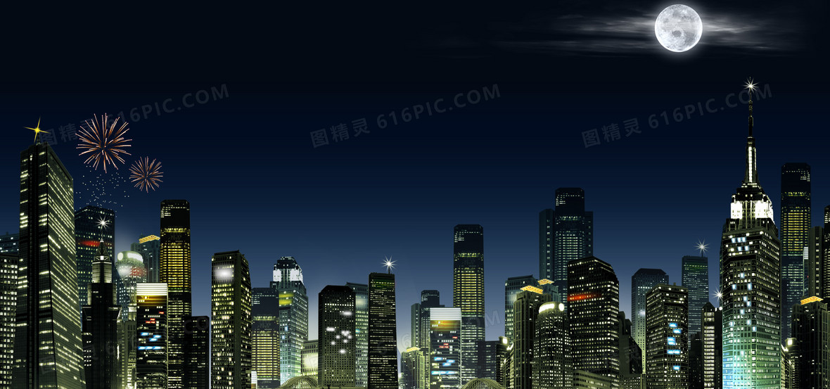城市夜景设计素材背景图片下载_1920x900像素jpg格式_编号14yf9ey61