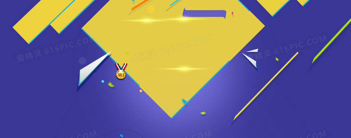 卡通扁平几何背景banner