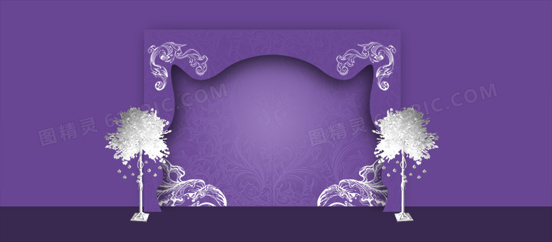 紫色欧式家装背景