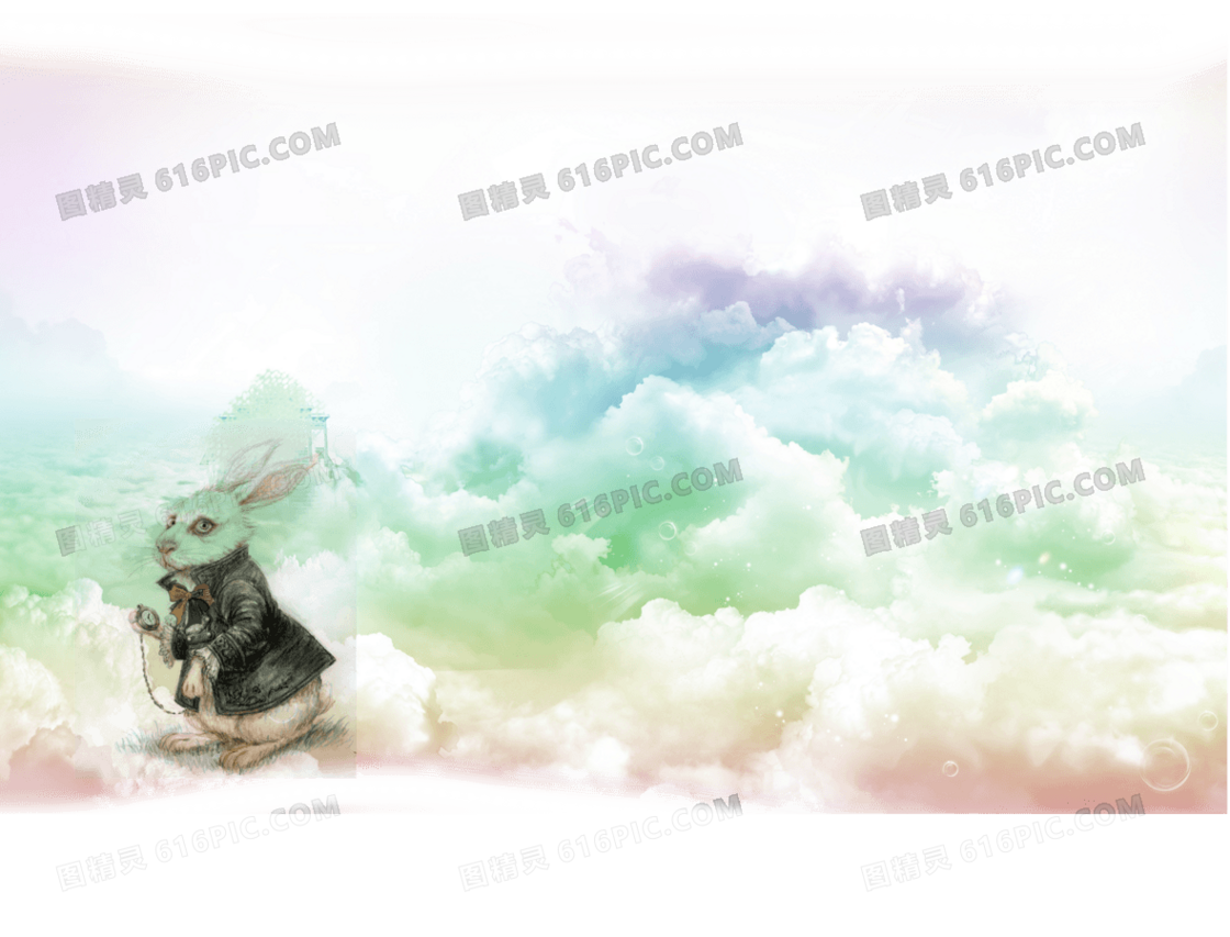 兔子背景  梦幻背景 兔子