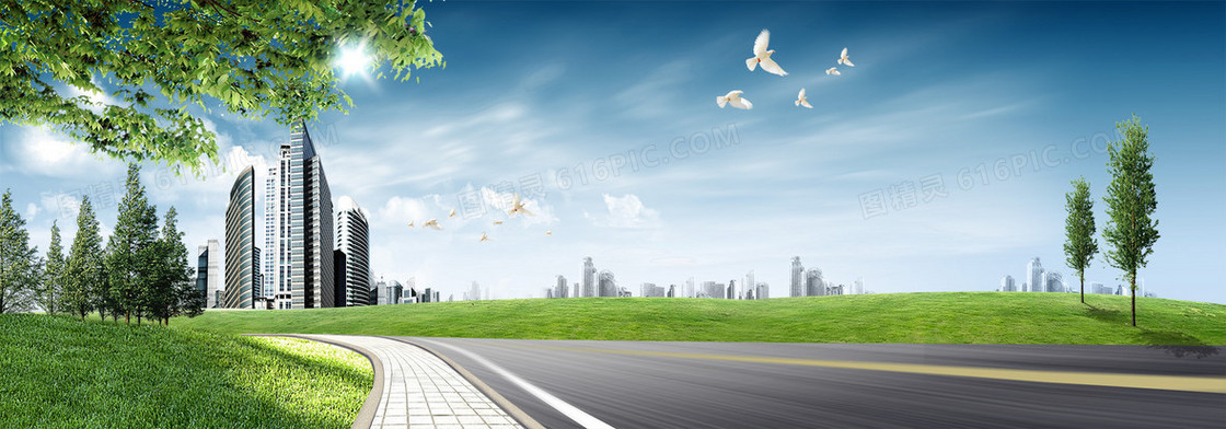 建筑banner背景