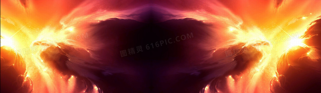 火光梦幻炫酷背景banner　