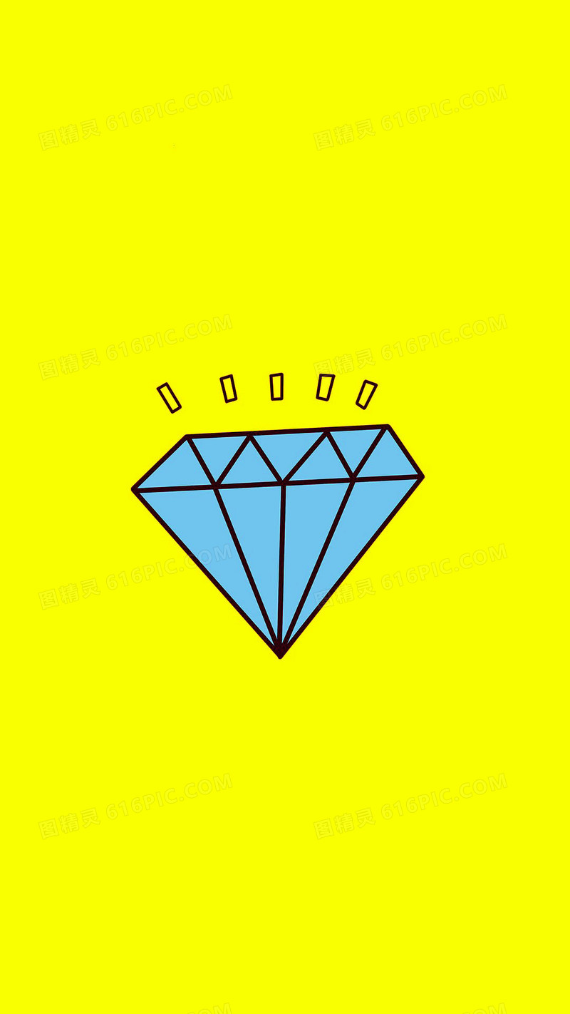 蓝色钻石黄色纯色背景H5背景素材
