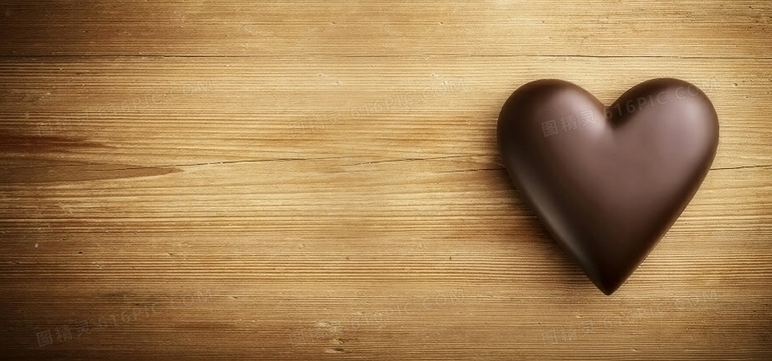 心形巧克力木纹背景