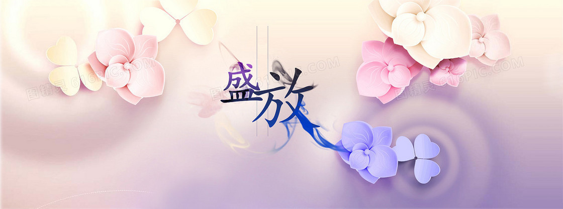 梦幻花瓣背景
