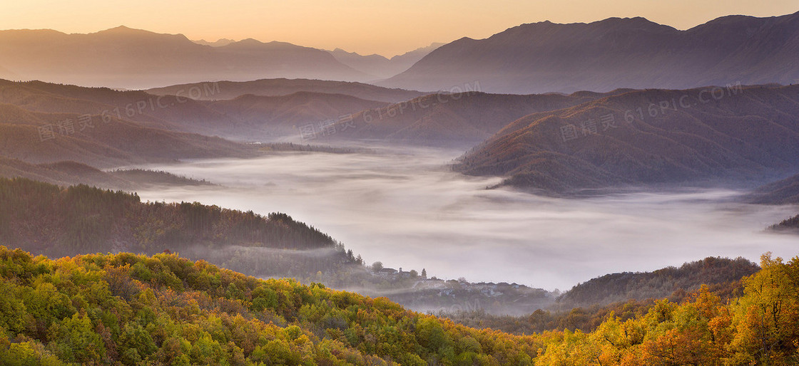 深山迷雾素材