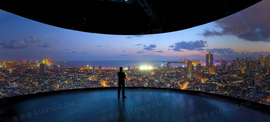 大气城市海报背景