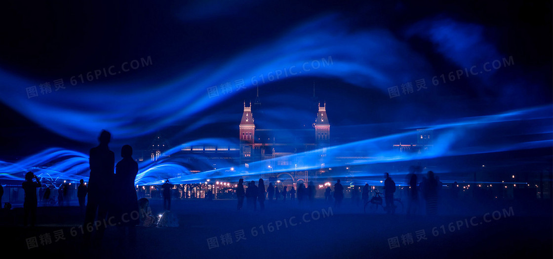 蓝色科幻背景