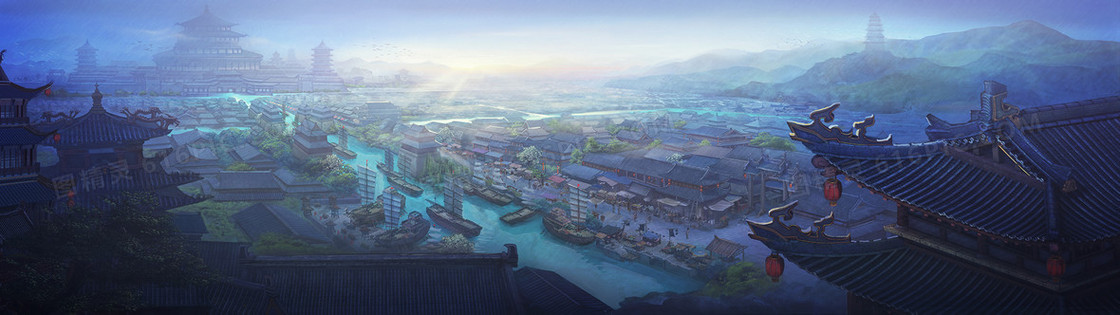 卡通动漫 景观素材 