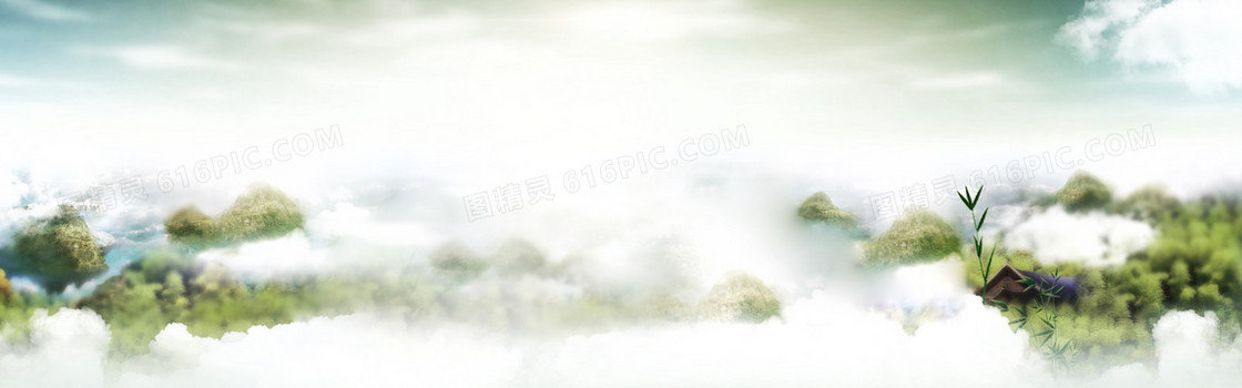 中国风山水全屏banner