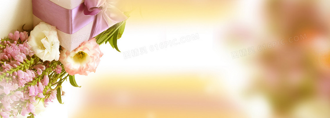 文艺鲜花淘宝背景