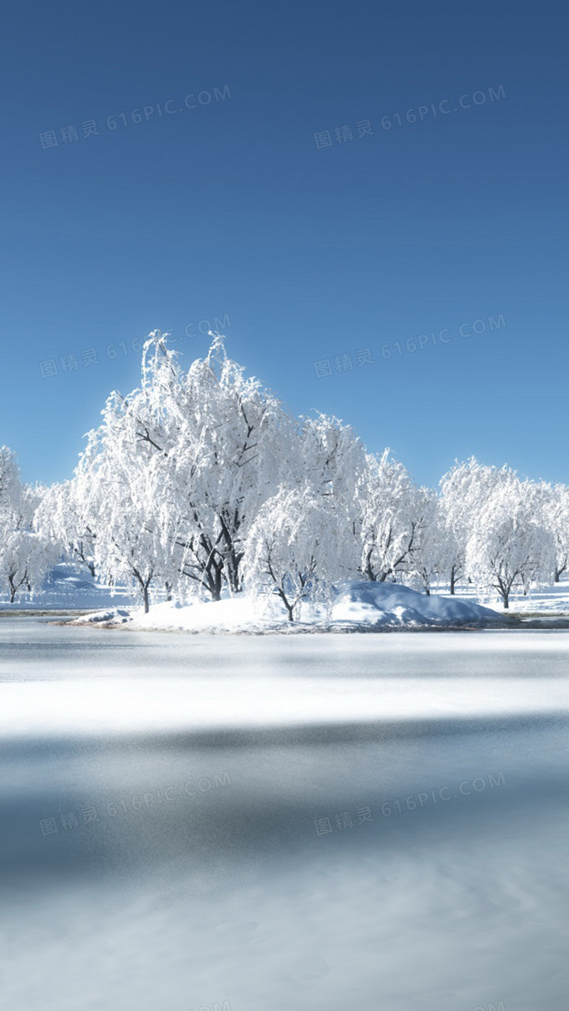 冬天雪地H5背景