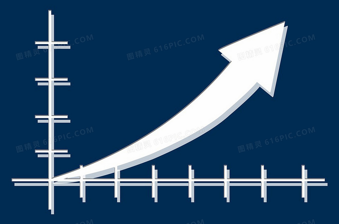 数据箭头上升背景图